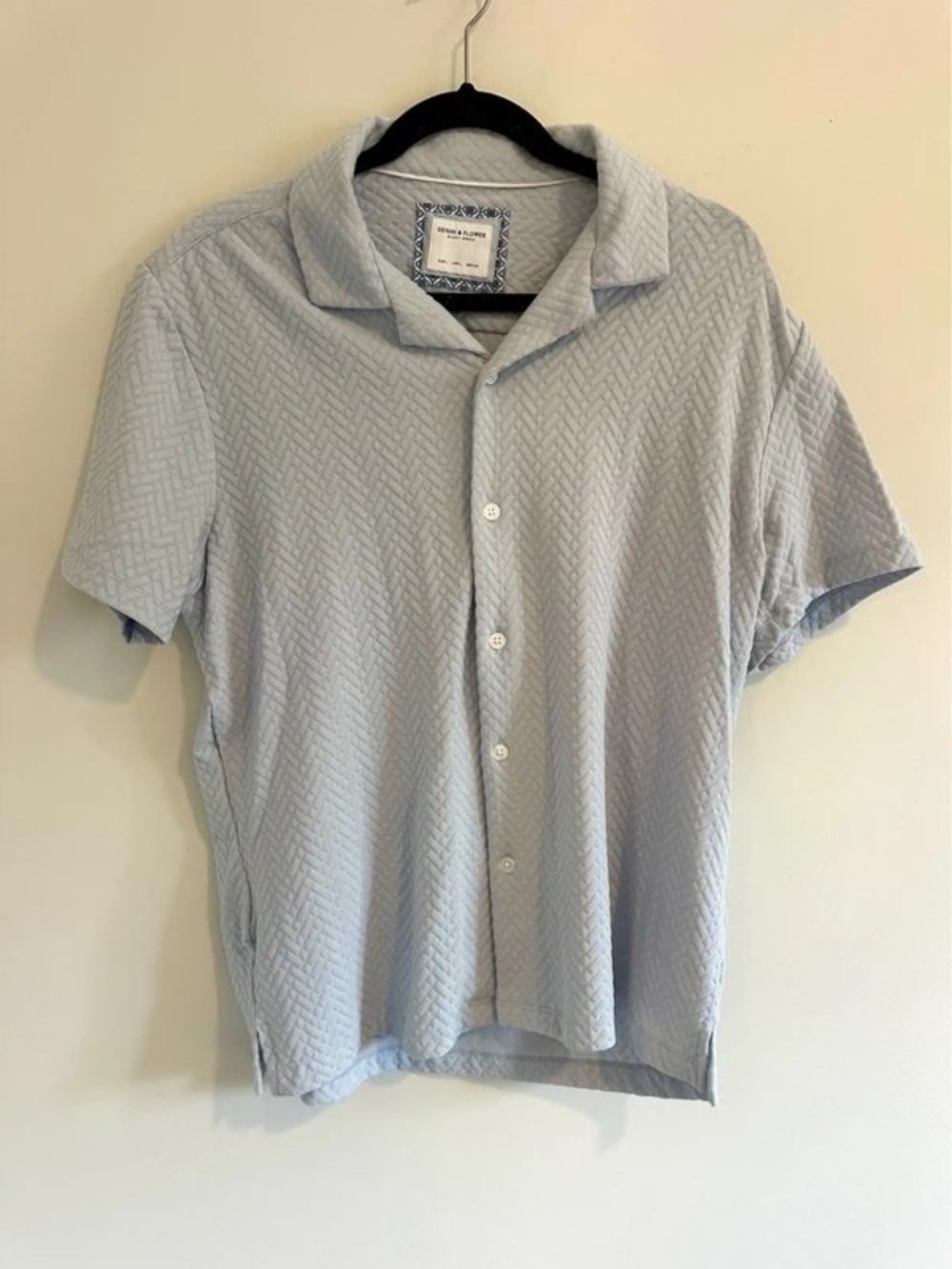 Billy Reid Light Blue Short-Sleeve Button-Up Shirt